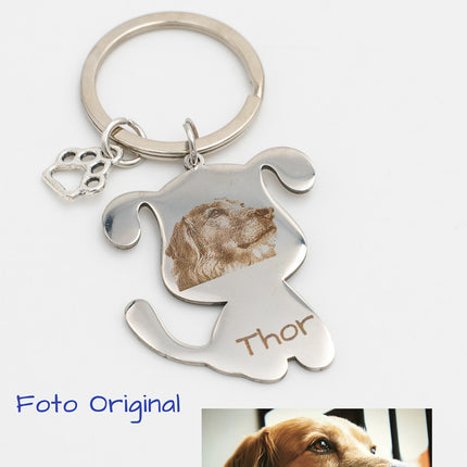 Porta-chaves Cão com Foto e Nome