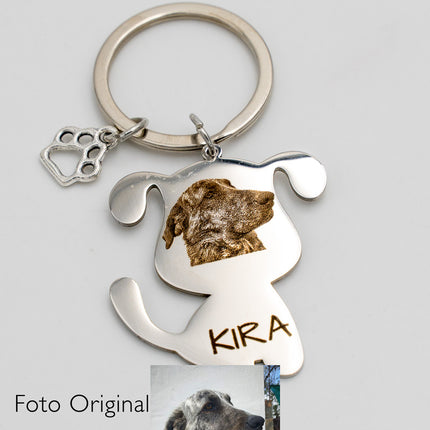 Porta-chaves Cão com Foto e Nome