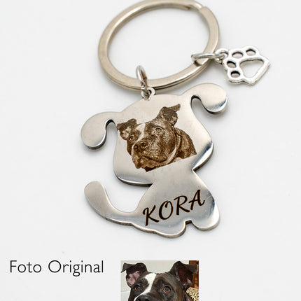 Porta-chaves Cão com Foto e Nome
