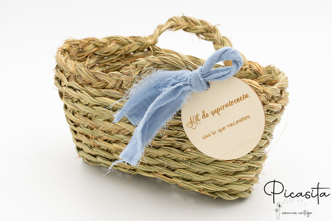 Cesto Kit de Sobrevivência para Casamentos