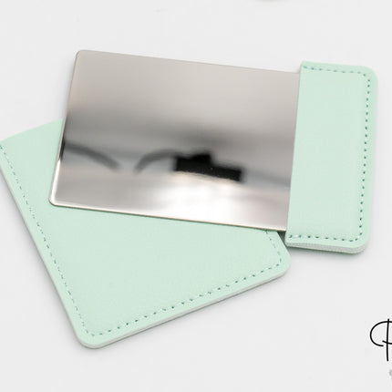 Espelho Retangular de Aço e Couro PU