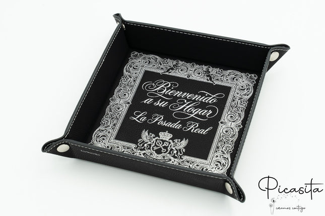 Tabuleiro para Guardar Pequenos Objetos em Couro