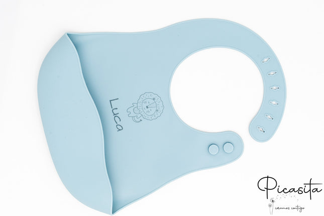 Babete de Silicone com Bolso de Nuvem