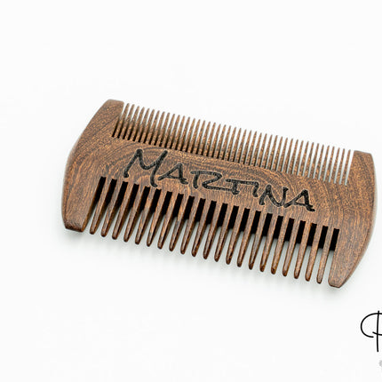 Pente de Madeira de Dupla Fila