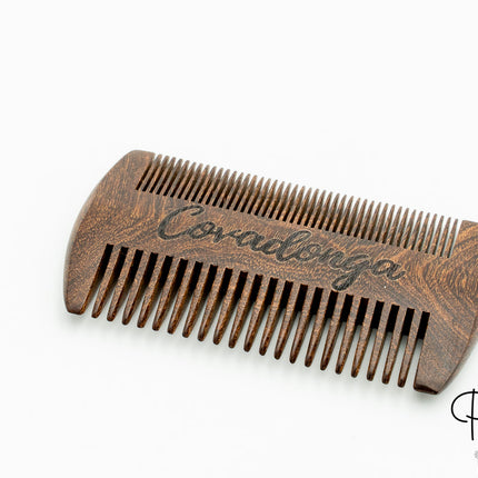 Pente de Madeira de Dupla Fila