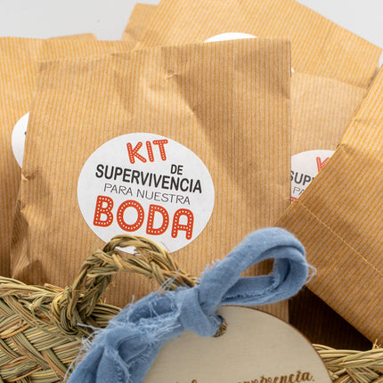 Cesto Kit de Sobrevivência para Casamentos