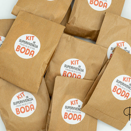 Cesto Kit de Sobrevivência para Casamentos