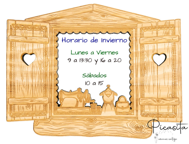 Placa de Horário de Funcionamento Personalizada