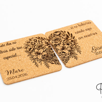 Posavasos Para Invitados de Boda
