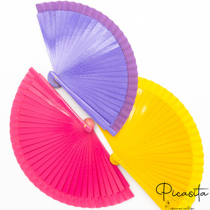 Leque de Madeira Colorido