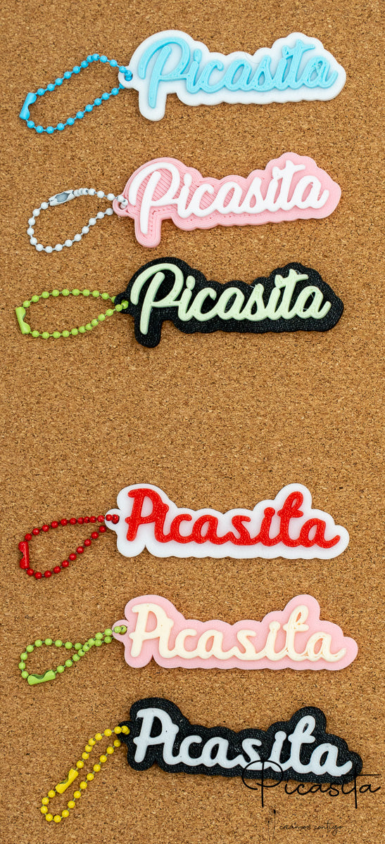 Porta-chaves com Nome Impressos em 3D