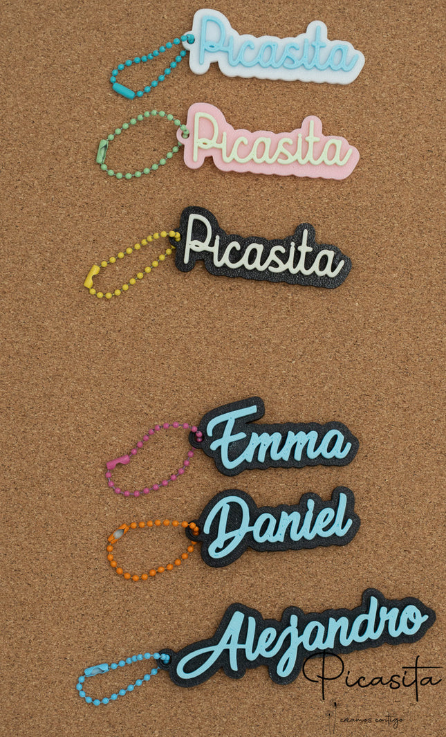 Porta-chaves com Nome Impressos em 3D