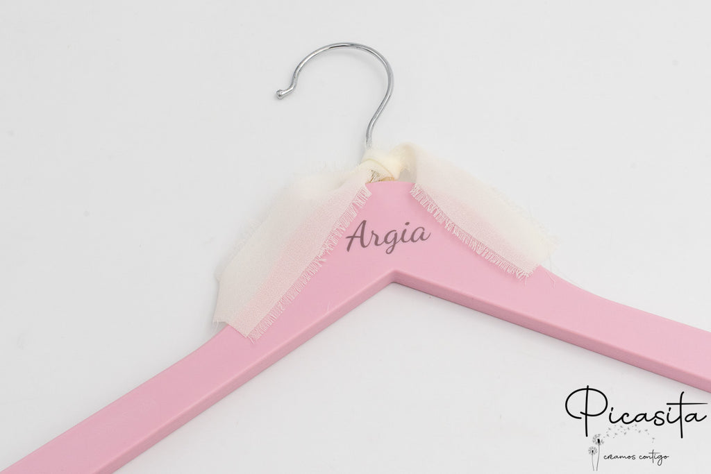 Cabide Personalizado Adulto de Plástico Cor Rosa
