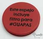 Espelhos Personalizados Aço e Couro PU