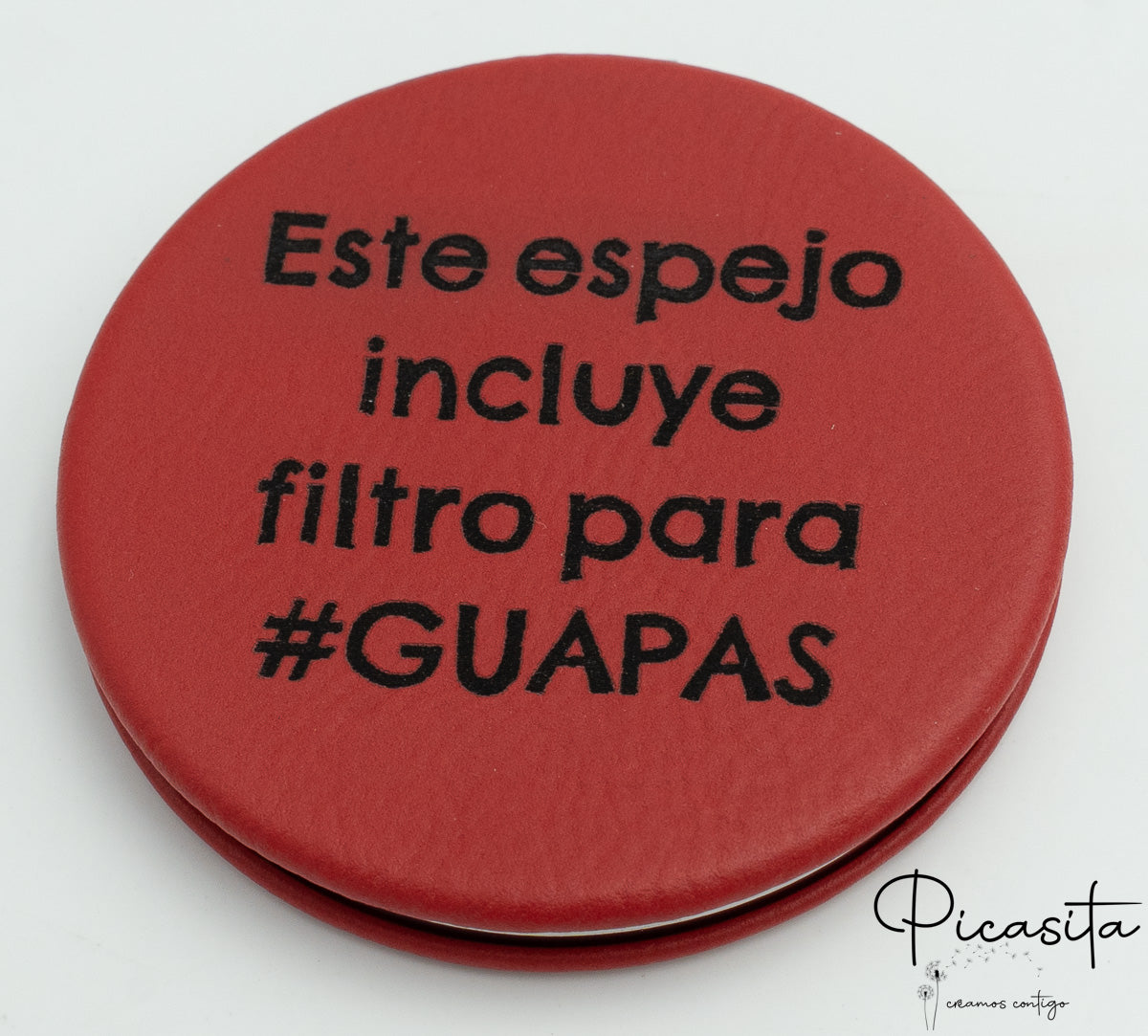 Espelhos Personalizados Aço e Couro PU