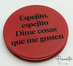 Espelhos Personalizados Aço e Couro PU