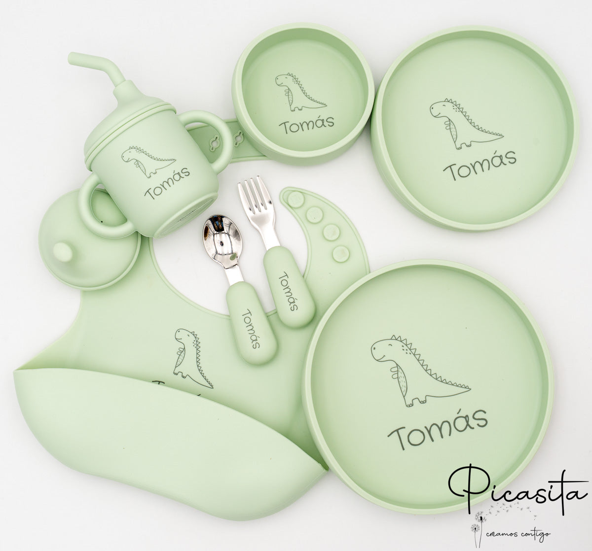 Conjunto de Loiça Personalizado para Bebé 7 Peças