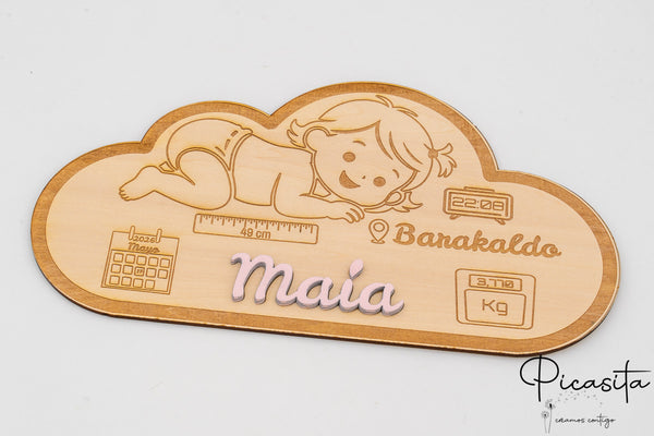 Nascimento Personalizado Modelo Nuvem