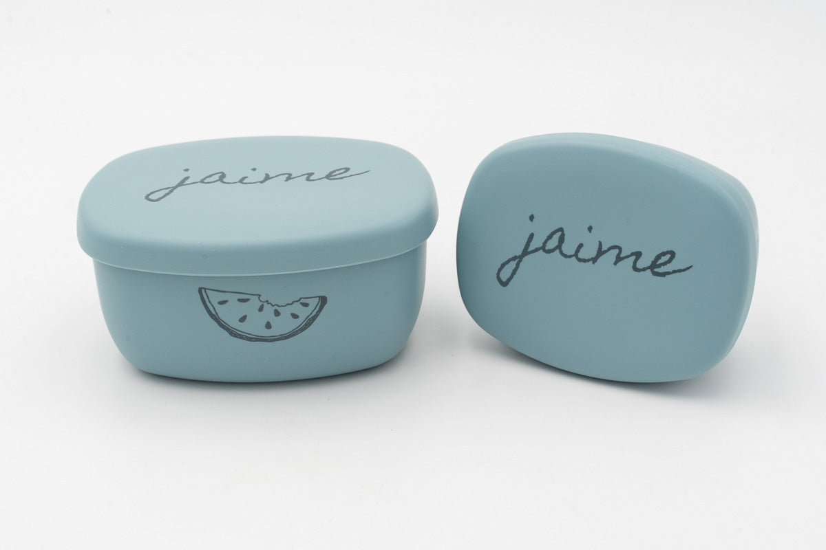Tuppers de Silicone Personalizados Pequenos (2 Unid.)