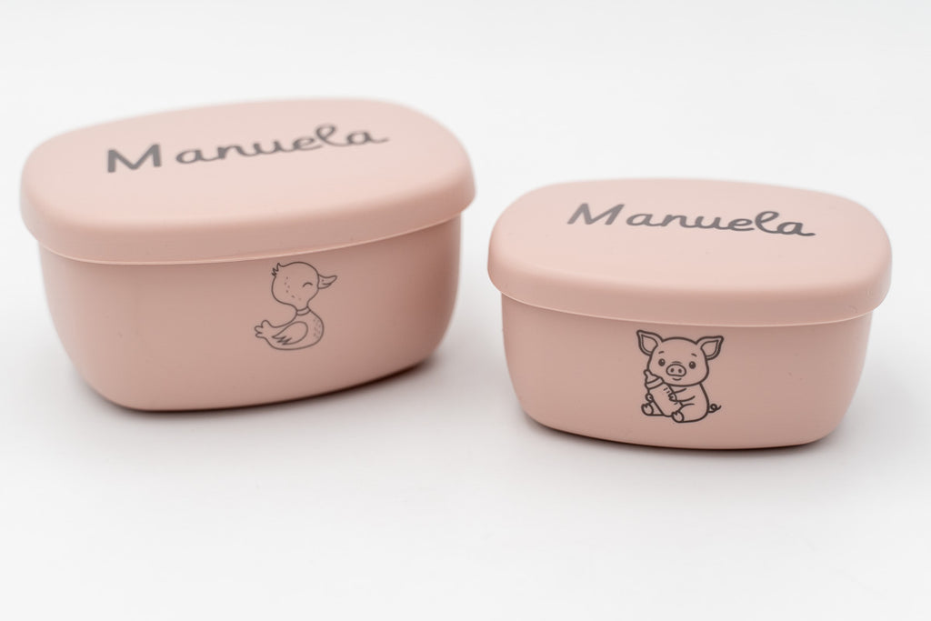Tuppers de Silicone Personalizados Pequenos (2 Unid.)
