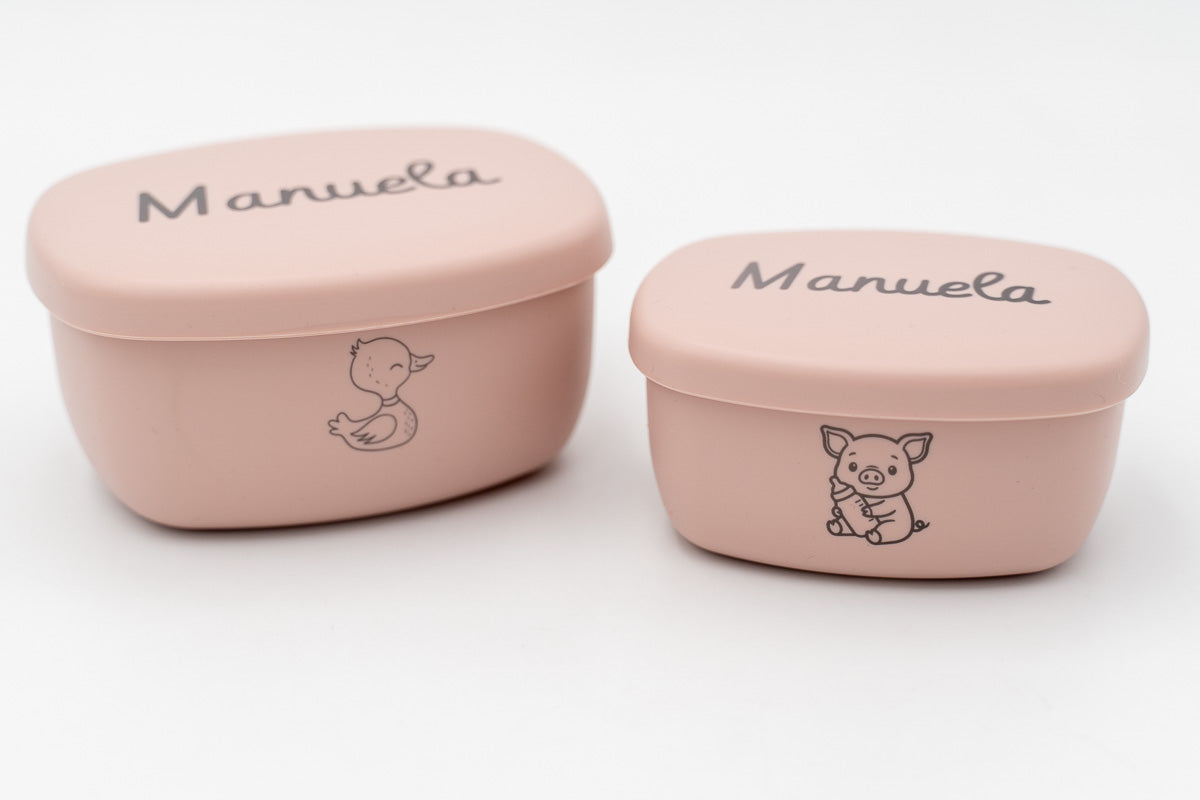 Tuppers de Silicone Personalizados Pequenos (2 Unid.)