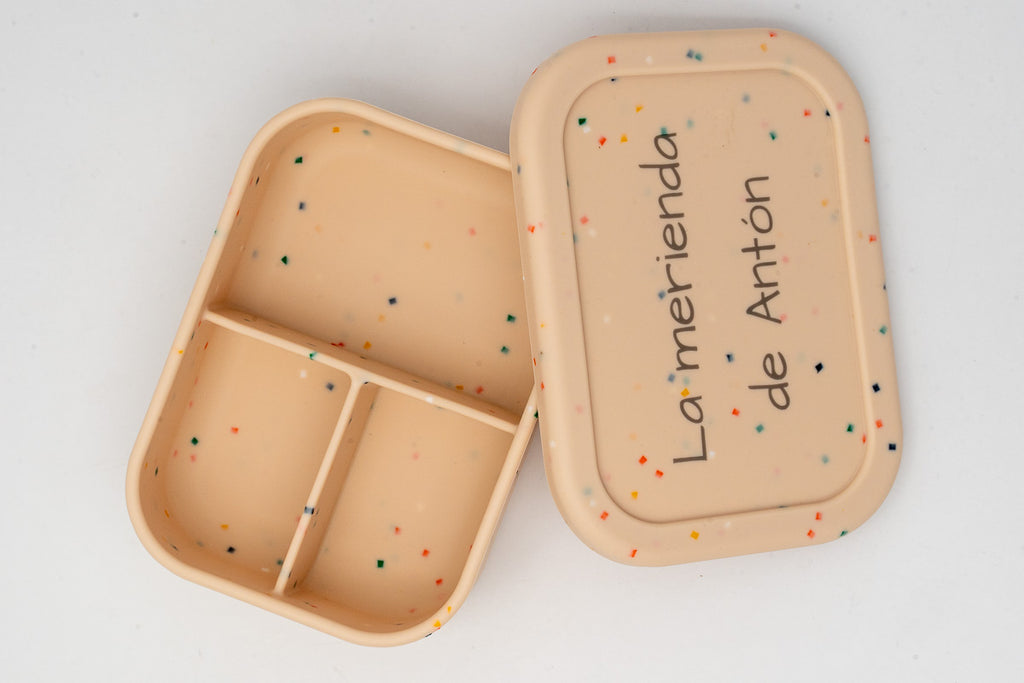 Lancheira XL de silicone com três compartimentos