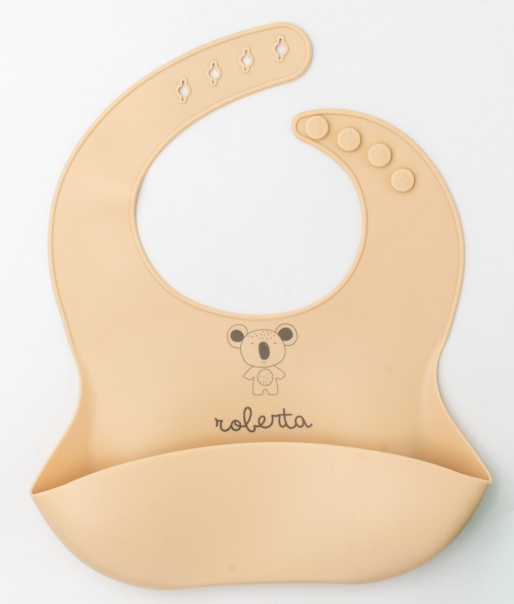 Babete de silicone com bolso largo