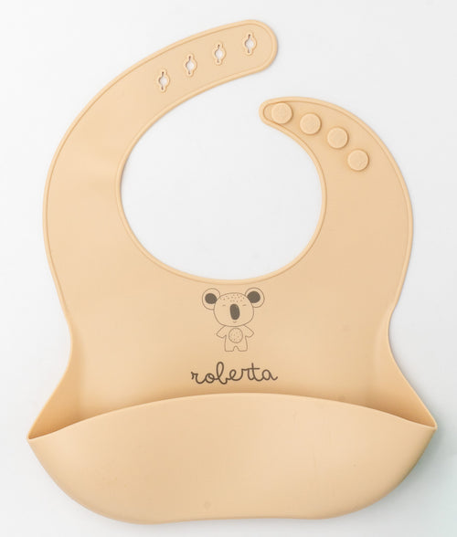 Babete de silicone com bolso largo