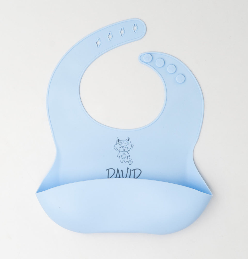 Babete de silicone com bolso largo