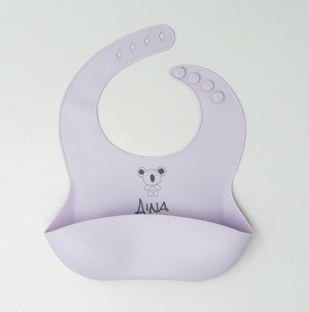 Babete de silicone com bolso largo