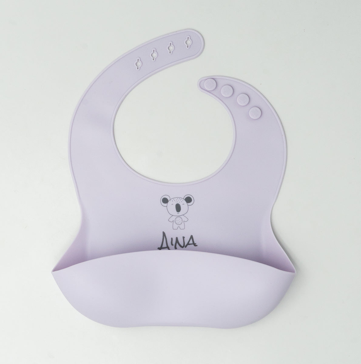 Babete de silicone com bolso largo