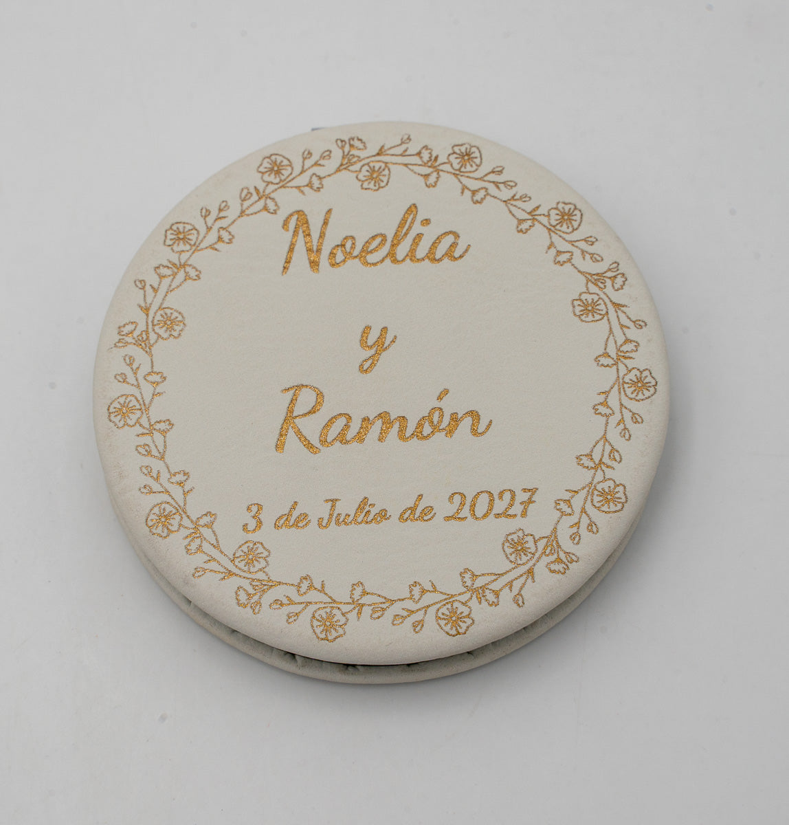 Espelhos Personalizados Aço e Couro PU