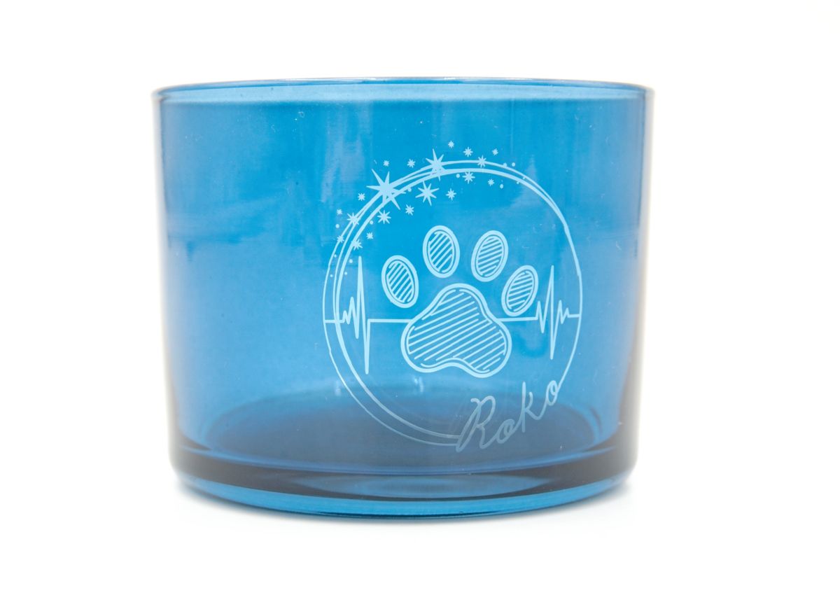 Porta-velas de Cristal Personalizado Médio