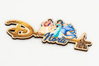 Pormenor de chave com nome personalizado e motivo de Aladdin