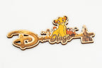 Chave Disney com nome personalizado e personagens de O Rei Leão