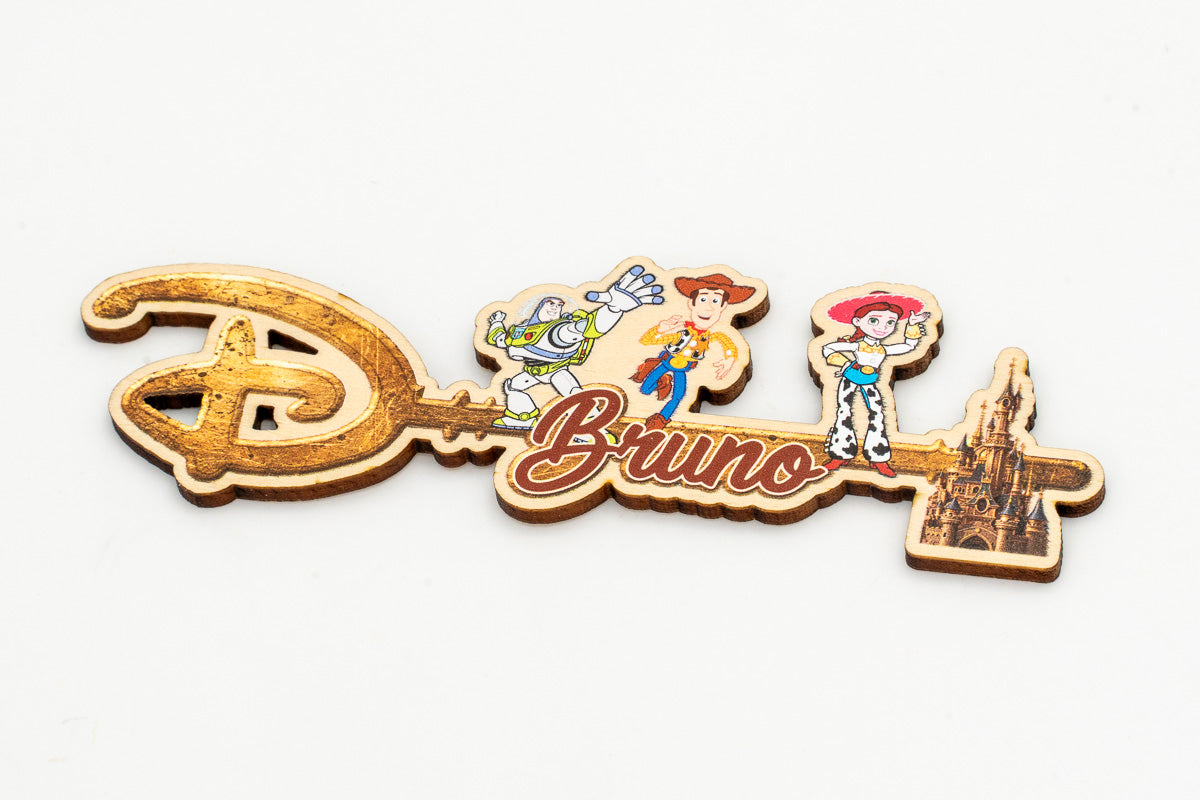 Chave Disney com nome personalizado e personagens de Toy Story