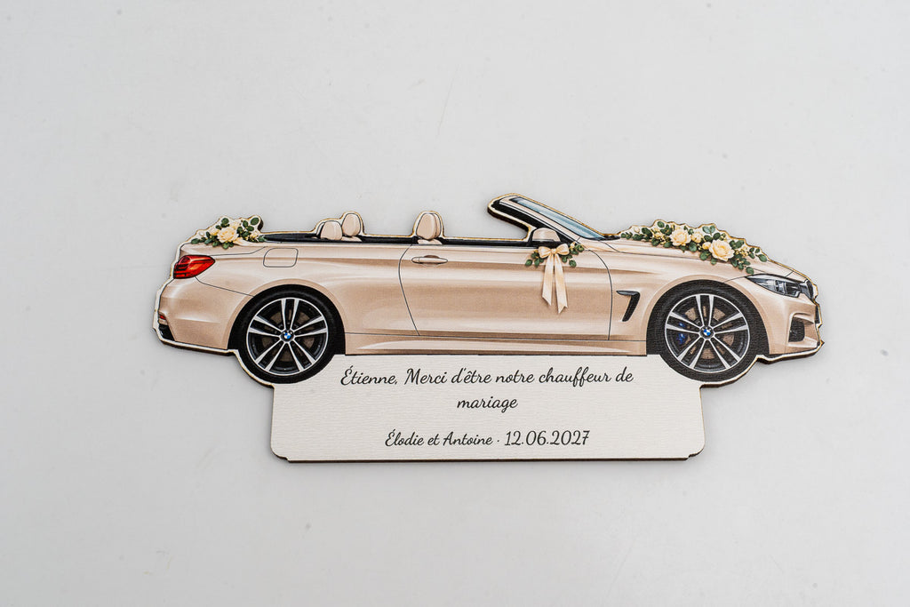 Queres ser o meu Chófer de Casamento? — Placa de Madeira Personalizada