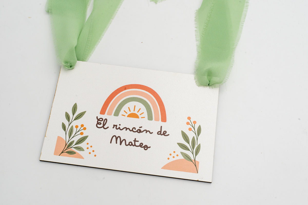 Placa em Madeira com Nome para o Cantinho