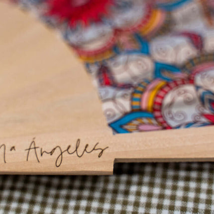 Abanicos de Madera y Tela Estampados Personalizados