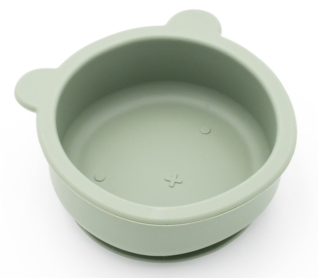 Taça de silicone em forma de ursinho, cor verde