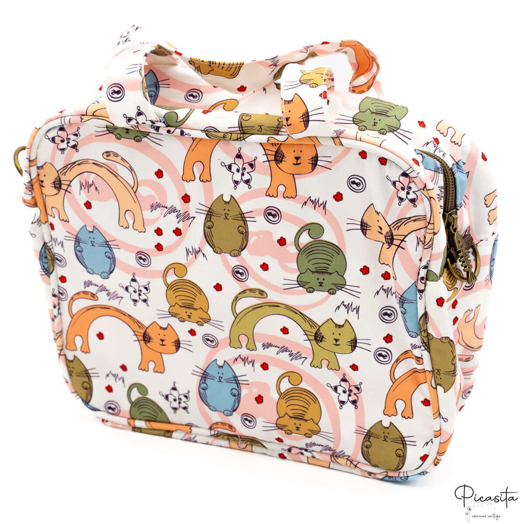 Bolsa de Muda Bebe y Guarderia Sencilla Gatitos Gorditos