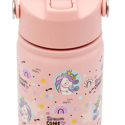 Botella Térmica para Niños Personalizada Unicornios Rosa