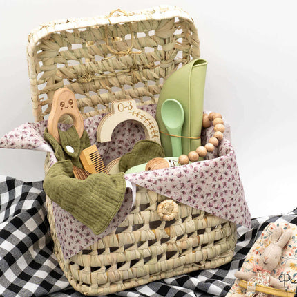 Canastilla Bebe Verde Personalizada - Verde