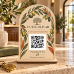Simulação de Placa botânica com QR Wi-Fi · exemplo 1