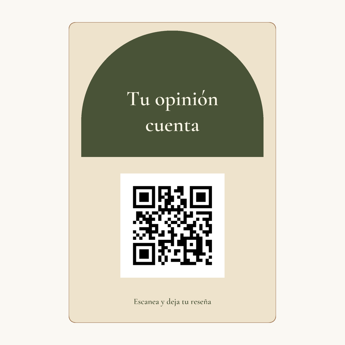 Simulação de Placa personalizada com QR para avaliações · exemplo 1
