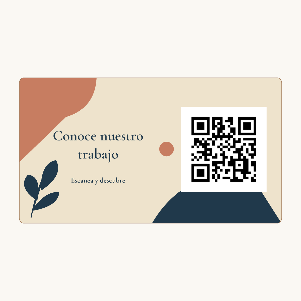Simulação de Placa empresarial personalizada com QR · exemplo 1