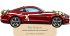 Simulação de placa de contraplacado de 3 mm para motorista de casamento a cores, Ford Mustang GT, personalizada para Tiago.