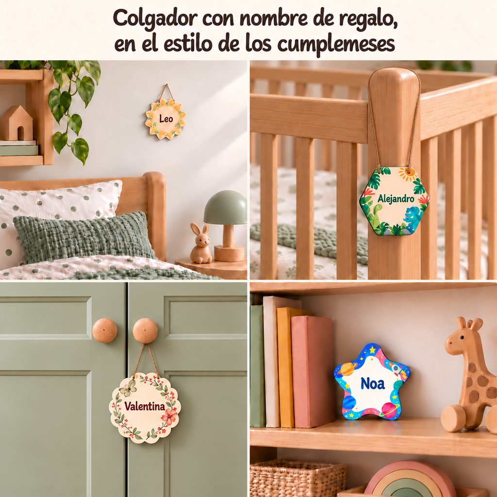 Placas dos meses do bebé em madeira personalizadas