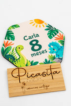 Placas dos meses do bebé em madeira personalizadas