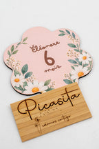 Placas dos meses do bebé em madeira personalizadas